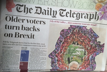 Daily Telegraph Titel: Old voters turn backs on Brexit